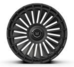 22inch 22x9.5 Monoblock Forged Rims Satin Black Floating Caps Land Rover Range