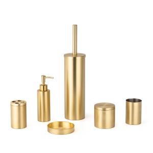 China METALS MATERIAL Soap Foam Dispenser Toothbrush Holder Bathroom Accessories Set factory