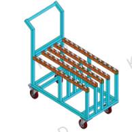 China 100KG Load Capacity Transport Trolley With 4 Wheels Or 6'' Silent Casters factory