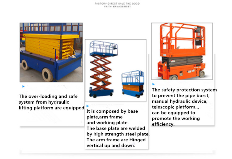 Narrow Space 10m Full Automatic Hydraulic Ladder Lift