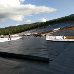 China Custom Black 1mm HDPE Geomembrane Waterproof Pond Liner for Aquafarm 50m-100m Length factory