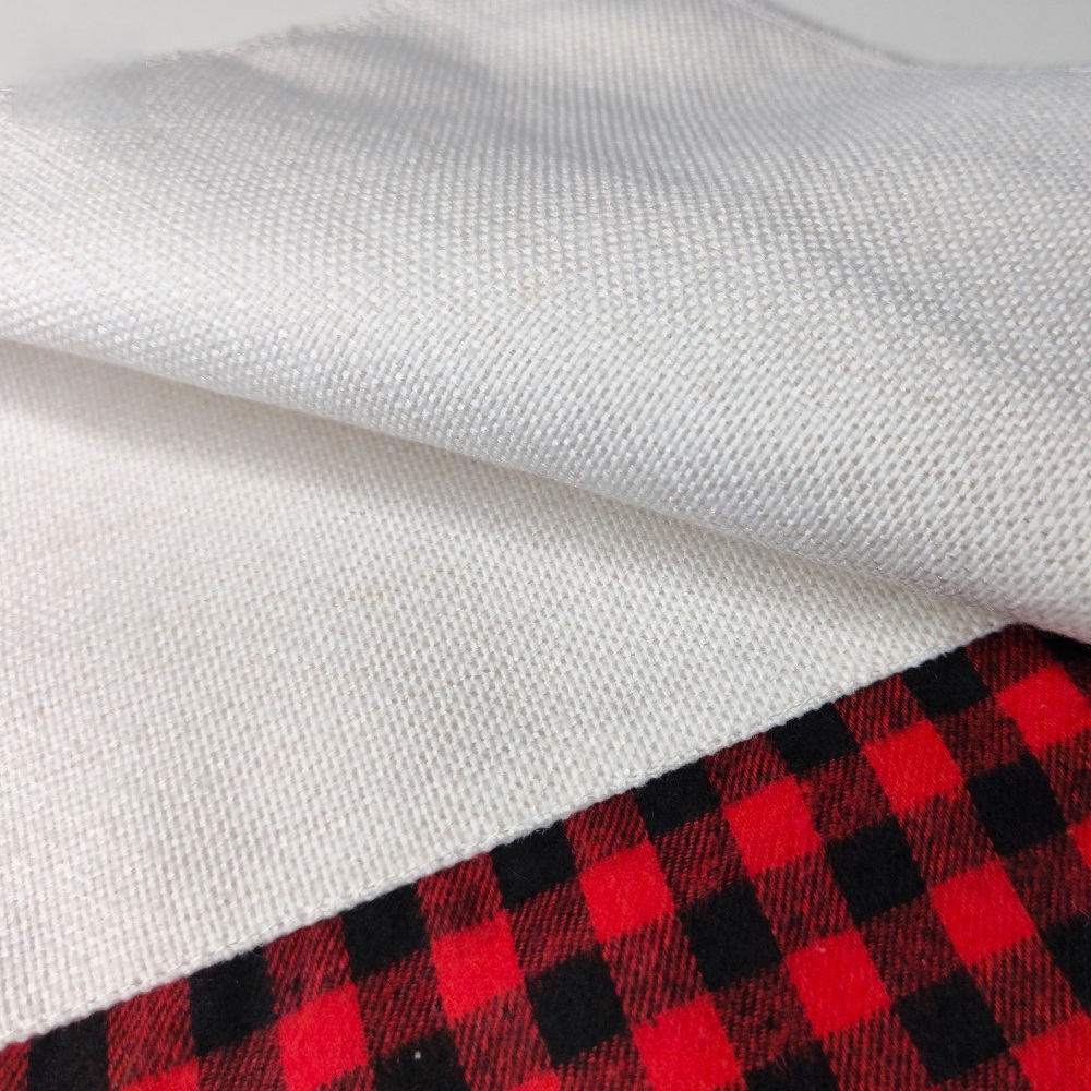 Linen Sublimation Placemat Blanks Custom Printed Christmas Red Plaid Table Mats Sublimation Dish Mat