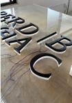 Custom led backlit stainless steel signs channel letters laser cutting