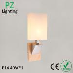 100-240v Country style wood lighting fixture natural wood wall lamp E14 40w