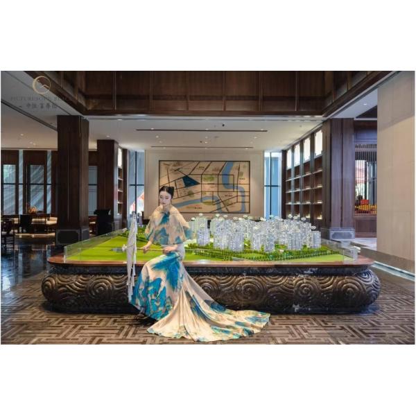 Complex Modern Residential Architectural Models 1:100 Scale Model High Rise Buildings