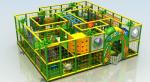 purple theme kids indoor playhouse adventure playground with gun shooting
