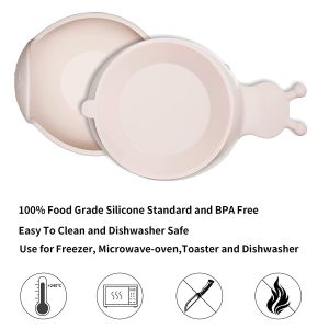 Leakproof Durable Suction Plates And Bowls , Harmless Silicone Baby Bowls
