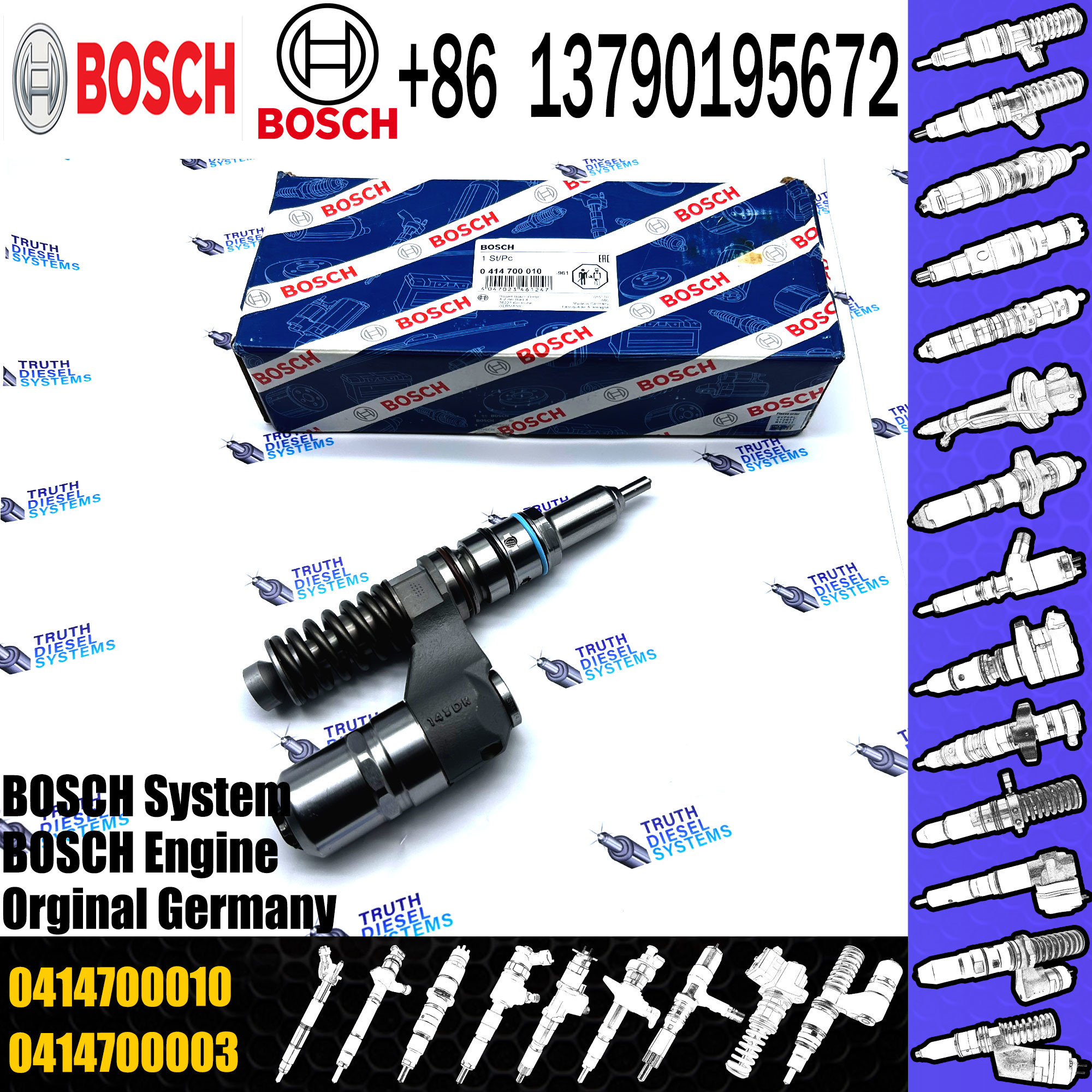 Diesel Common Rail Fuel Injection Unit Pump 0414700010