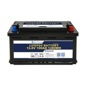 China Bely Energy Built-In Bms 12V 100AH Rechargeable Solar Battery For RV Electric Vehicles Marine factory