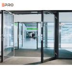 Heat Insulation Aluminium Hinged Doors Outward Casement Double Action Swinging