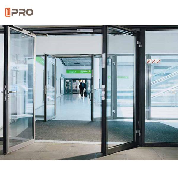 Heat Insulation Aluminium Hinged Doors Outward Casement Double Action Swinging