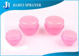China Pink 50ml Stackable Cosmetic Jars , Bulk Cream Travel Containers For Toiletries factory