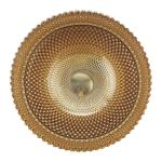 Crystal Glass Wash Basin In British Gold Color Bowl Shape Bathroom Countertop