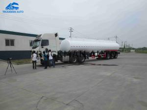 China Explosion Proof Oil Tanker Semi Trailer , Gasoline Tank Trailer 40-50 Cbm factory