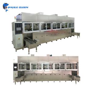 China Eight Tanks Fully Automatic Industrial Ultrasonic Cleaner For Hardware Oil And Rust Removal factory