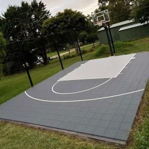 China Mobile Diy Logo Outdoor Basketball Pickleball Court Interlocking Sports Flooring Mat tile factory