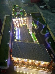 China Uk apartment model for exhibition , led light architectural 3d model factory