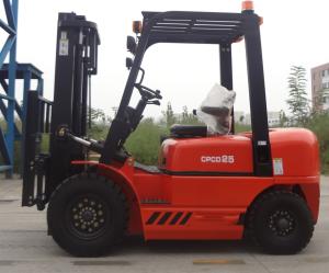 China Power Steering Diesel Forklift Truck Fork Length 1.07-2.5 Meters Fork Width 120-200mm factory