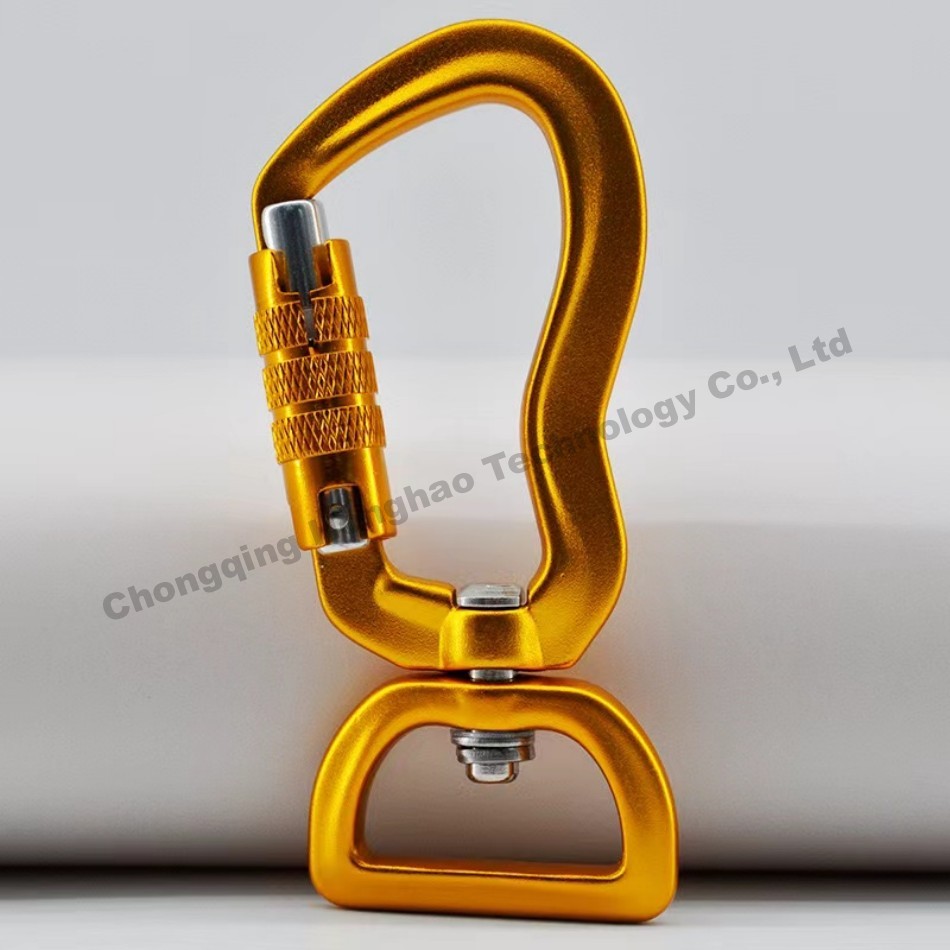 11.4KG Pet Leash Automatic Lock Rotating Buckle with Aviation Aluminum Alloy Hardware