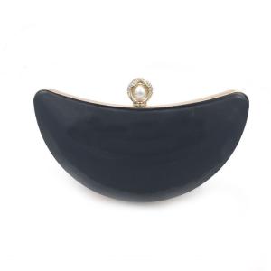 China Moon boat shape gold wallet box clutch purse bag metal frame for handbag factory