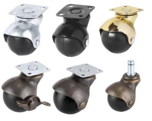 China 19-24mm TPR Plastic Soft Casters Wheels 144Lbs Load Capacity factory