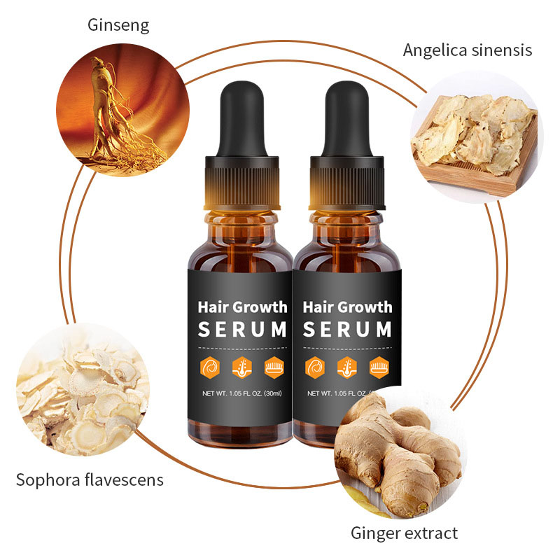 Anti Loss And Hair Regrowth Hair Oil Treatment With Natural Ginger Extract 30ml Customized