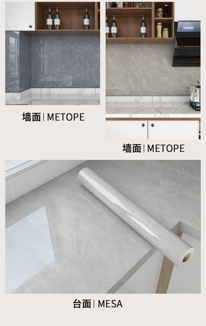 Waterproof 3D Marble Effect Wallpaper Grey 50m Wallpaper That Looks Like Marble