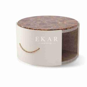China Marble Top Modern Luxury Living Room Furniture Round Coffee Table W005H2 factory