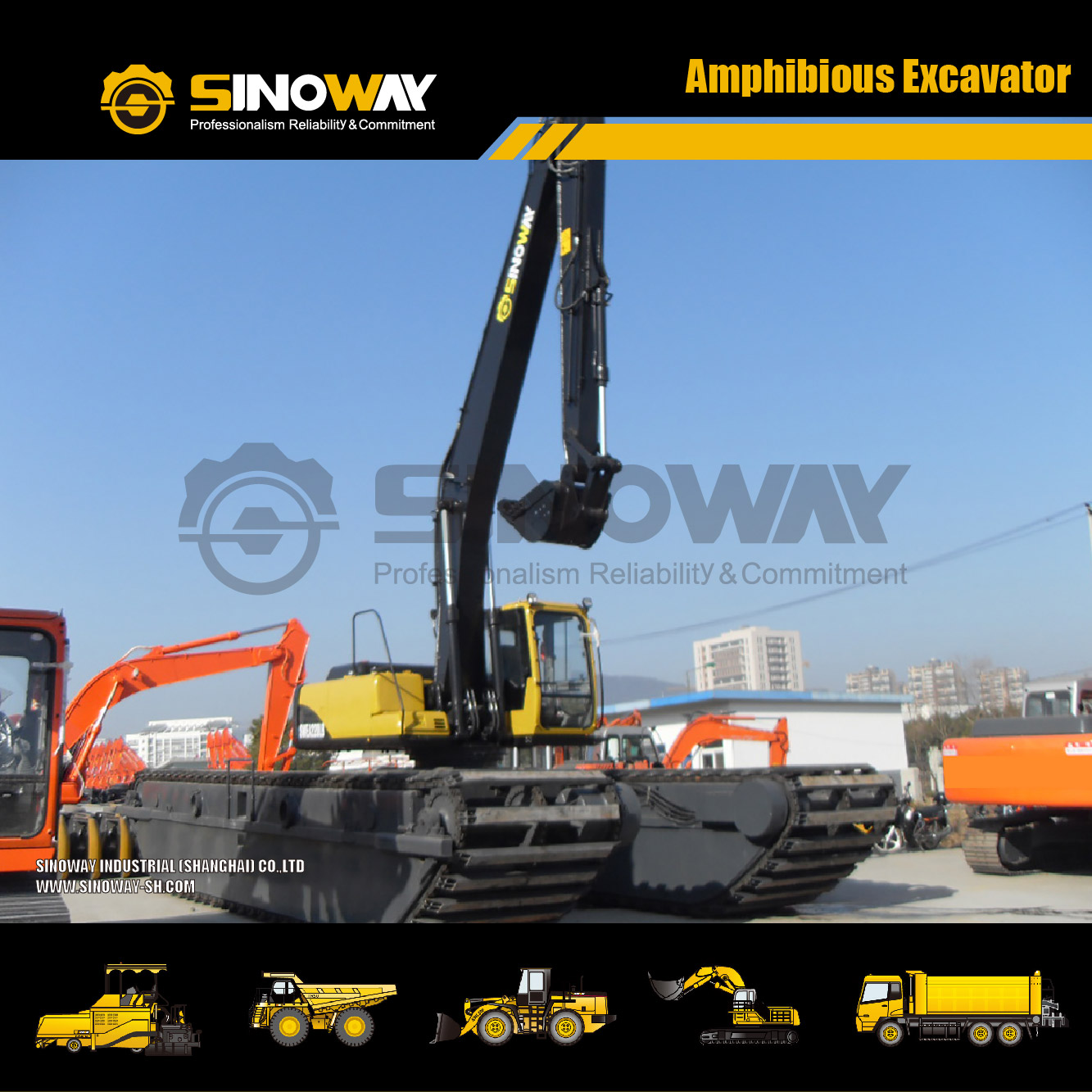 128Kw Power River Dredging Equipment Long Arm Swamp Buggy Soft Terrain Backhoe