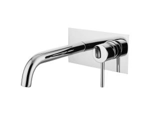 China Brass Wall Mounted Basin Mixer Taps , Concealed Wash Basin Mixer Faucet factory