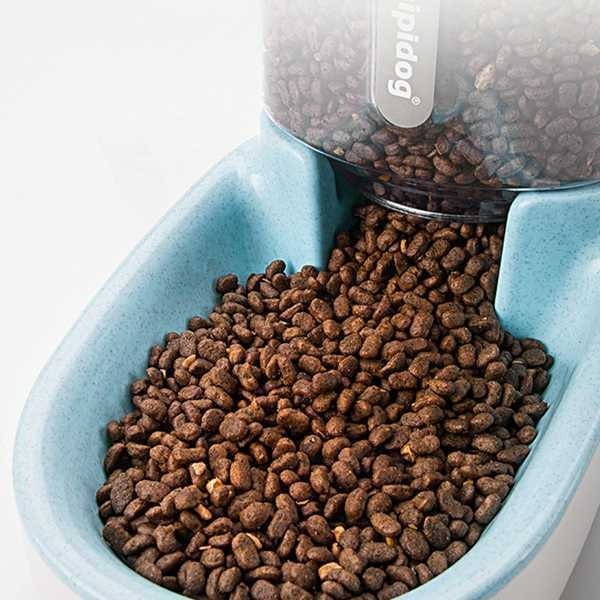 Anti Skid Dog Automatic Feeder Pet Water Feeding Combined Grain Storage Bucket