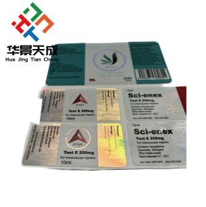 China Single Side Printing Glass Vial Labels for Durable Packaging factory