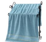 Highly Absorbent 32S Cotton Towel with Gold Edge and Solid Color Cut Pile