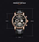 KINYUED KINYUED new design automatic men watches movement leather luxury relojes