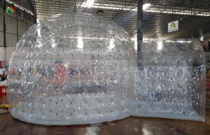 China Decorated Inflatable 10ft Diameter Empty Snow Balloon Transparent Bubble Tent factory