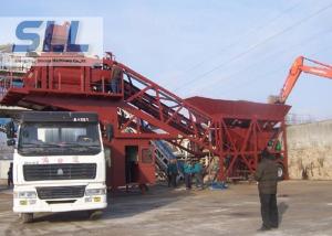 China AC380v / 50hz Mobile Concrete Batching Plant Easy Installation / Remove factory