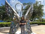 Exhibition mirror polish stainless steel sculptures ,metal steel statue