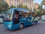 Luxury Higer KLQ6796 Used Coach Buses 34 Seats LHD Rear Engine 147kw Plate