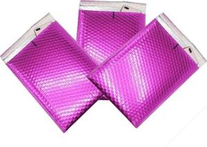 China Cmyk Purple Metallic Bubble Mailers Gravure Printing ISO9001 factory
