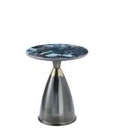 Modern glass center table stainless steel extendable tempered revolving golden