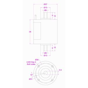 Miniature shaft torque sensor|Inline rotary torque transducer-Customizable