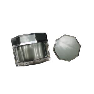 China 50g 120g 150g 200g Octagonal Shape Acrylic Cream Jar for End Cosmetic Packaging OEM/ODM factory