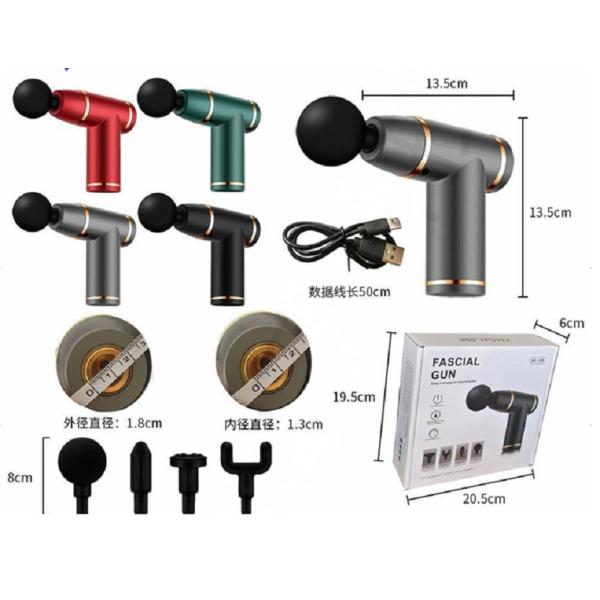 Cordless Muscle Massager Gun with 2H Charging Time 20Hz Frequency and 7.4V Voltage for Deep Tissue Relief