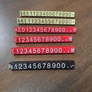 China Free Standing Plastic Jewelry Display Price Tags Customizable Counter Store Sign Holders factory