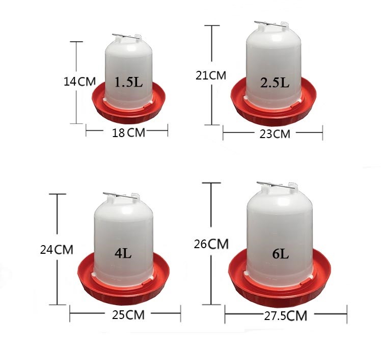Poultry Farming 1.5kg 4kg Chicken Feeders And Drinkers For Broiler