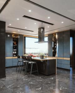 China Particle Board Plywood For Door Material Custom Kitchen Cabinet Copboard factory