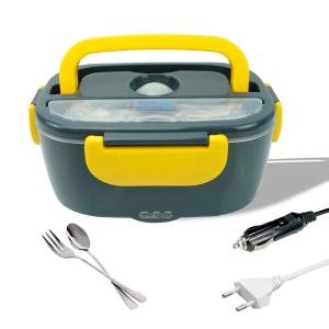 China 60W Stainless Steel Electric Lunch Box Warmer with Stainless Steel Cutlery Eu Plug factory