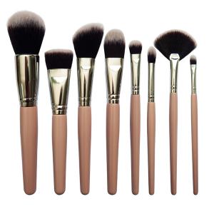 China Elegant Pink Makeup Brush Thick Aluminum Tube Durable Cosmetic Brushes factory