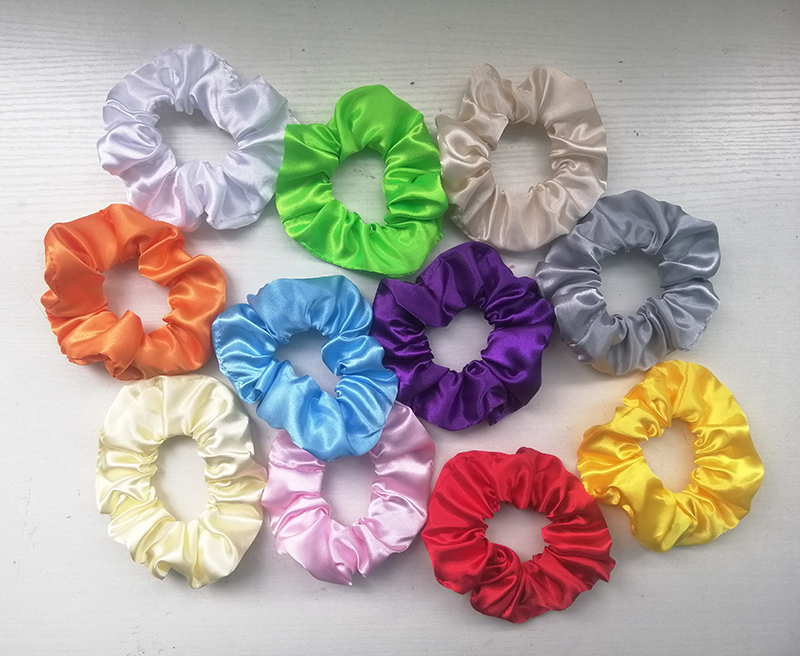 Durable Brown Stretchy Hair Ties Pack Ring Girls LED Luminous Satin Colorful Party 11cm