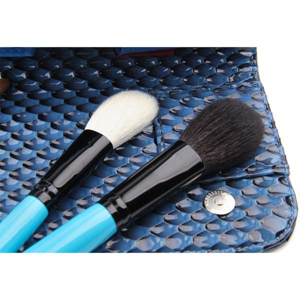 Travel Size Soft OEM Cosmetic Makeup Brush Set With Cosmetic Case